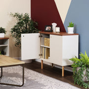 Mid-Century Two-Door Accent Cabinet