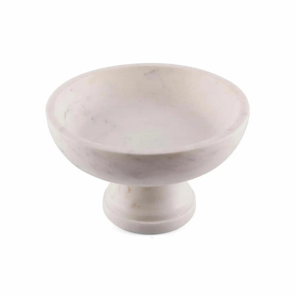 White Marble Pedestal Bowl