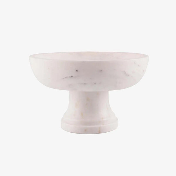 White Marble Pedestal Bowl