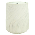 Spiral-Textured Polystone Outdoor Fountain