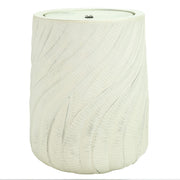 Spiral-Textured Polystone Outdoor Fountain