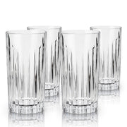 Ribbed Crystal Highball Glass Set
