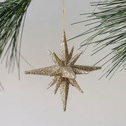 Gold Glitter Starburst Tree Ornament