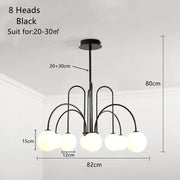 Arched Iron Globe Chandelier