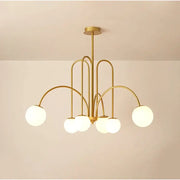 Arched Iron Globe Chandelier