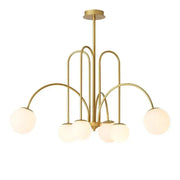 Arched Iron Globe Chandelier