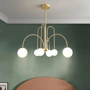Arched Iron Globe Chandelier