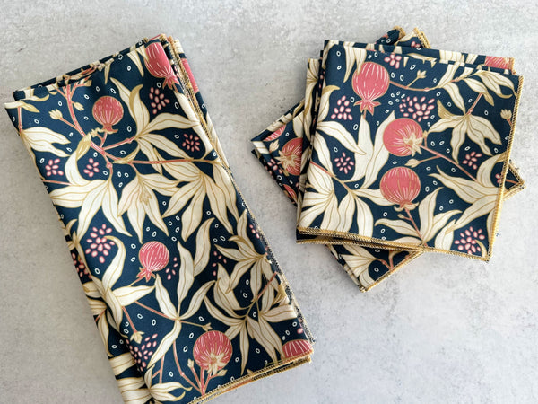 Botanical Print Cotton Napkin Set