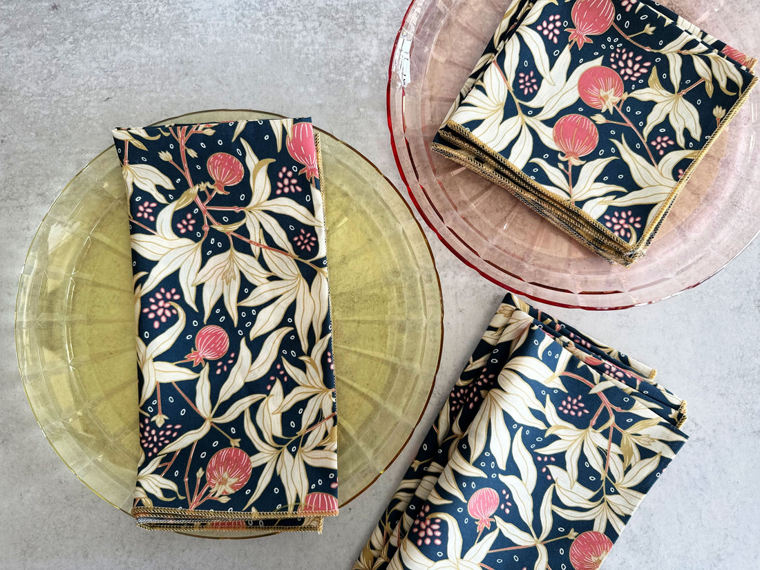 Botanical Print Cotton Napkin Set