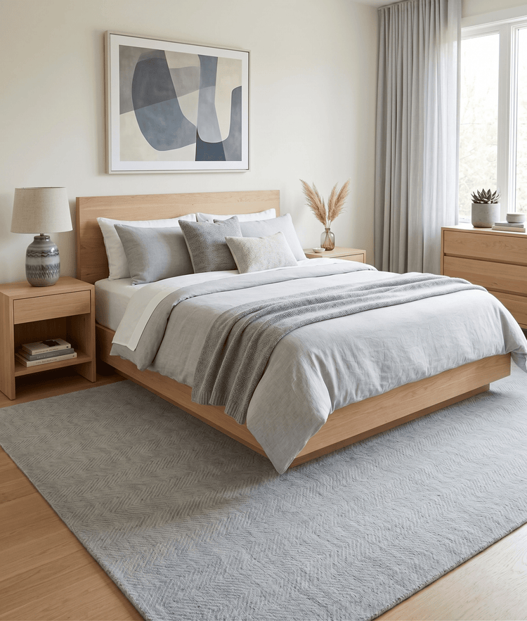 Hand-Tufted Chevron Wool Area Rug