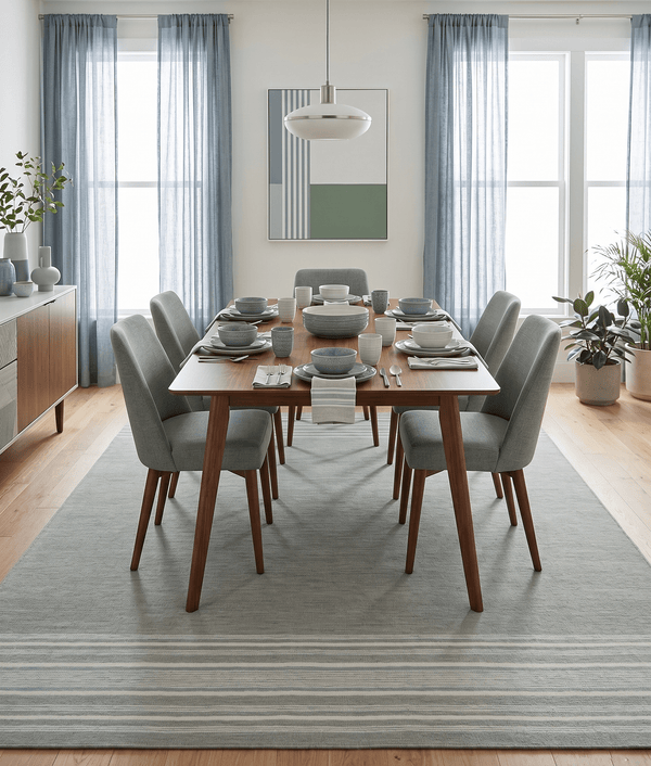Hand-Tufted Wool Stripe Area Rug
