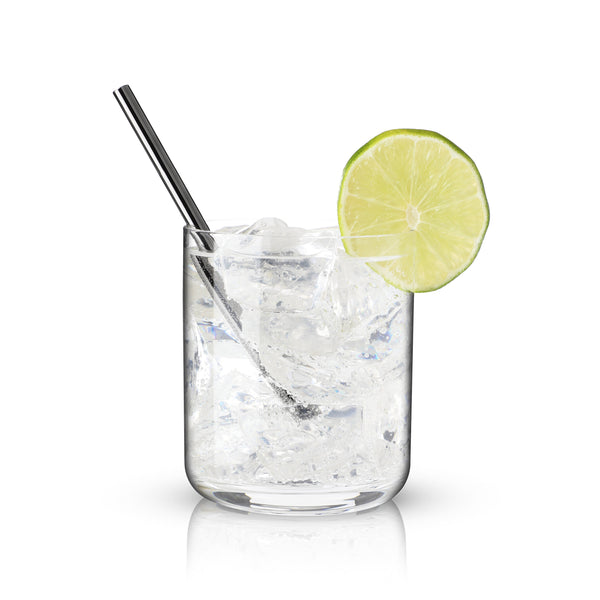 Gunmetal Stainless Steel Cocktail Straws