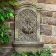 Rosette Leaf Outdoor Wall Fountain