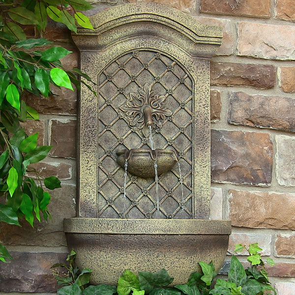 Rosette Leaf Outdoor Wall Fountain