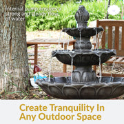Three-Tier Tulip Outdoor Fountain
