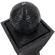 Twisted Pedestal Solar Ball Fountain