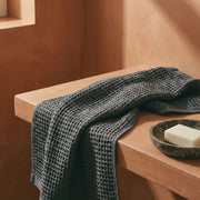 Waffle-Weave Cotton Bath Towel Set