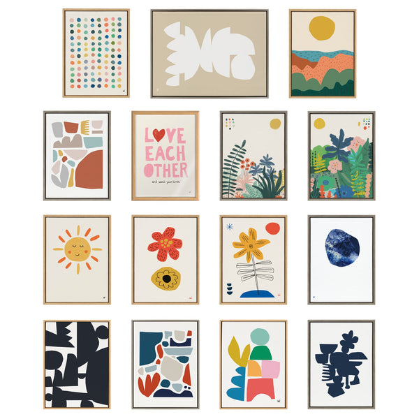 Botanical Garden Framed Canvas Art Set