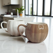 Pumpkin-Shaped Ceramic Coffee Mug
