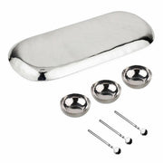 Hammered Stainless Steel Condiment Set, 7-Piece