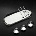 Hammered Stainless Steel Condiment Set, 7-Piece