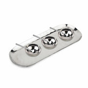 Hammered Stainless Steel Condiment Set, 7-Piece