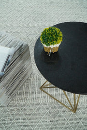 Geometric Wool Dhurrie Area Rug