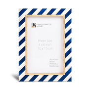 Striped Resin Brass Inlay Picture Frame