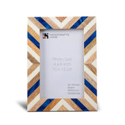 Chevron Inlay Wood Picture Frame