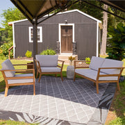 Acacia Wood Outdoor Conversation Set