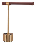 Brass & Brown LED Pivot Table Lamp