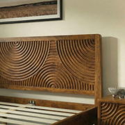 Carved Rubber Wood Platform Bed Frame — additional product view 14