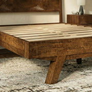 Carved Rubber Wood Platform Bed Frame — additional product view 13
