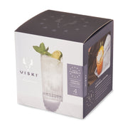 Ribbed Crystal Highball Glass Set