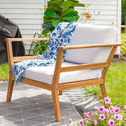 Acacia Wood Outdoor Conversation Set