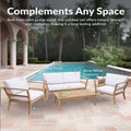 Acacia Wood Outdoor Conversation Set