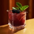 Art Deco Crystal Lowball Tumbler Set