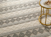 Diamond Trellis High-Low Area Rug