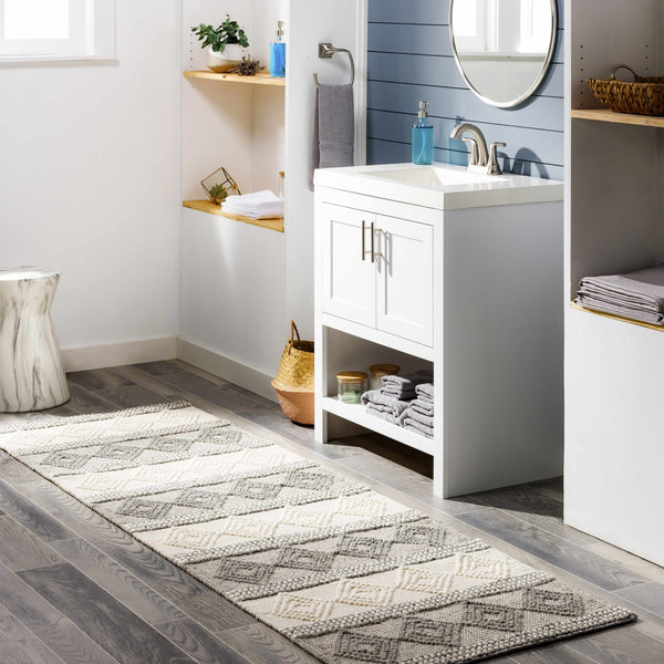 Diamond Trellis High-Low Area Rug