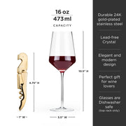 Lead-Free Crystal Wine Glass Gift Set