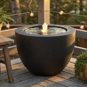 Round Polystone Bubble Outdoor Fountain