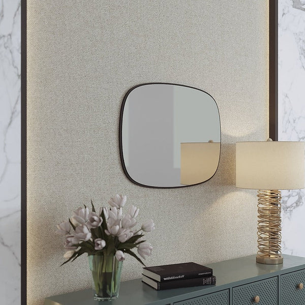 Rounded Rectangle Framed Wall Mirror