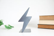 Steel Lightning Bolt Bookend