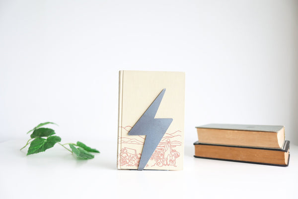 Steel Lightning Bolt Bookend