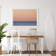 Ocean Sunset Sailboat Photography Print