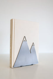 Mountain Cut Steel Bookends