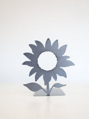 Sunflower Silhouette Steel Bookend