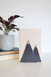 Mountain Cut Steel Bookends
