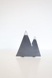 Mountain Cut Steel Bookends