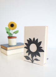 Sunflower Silhouette Steel Bookend